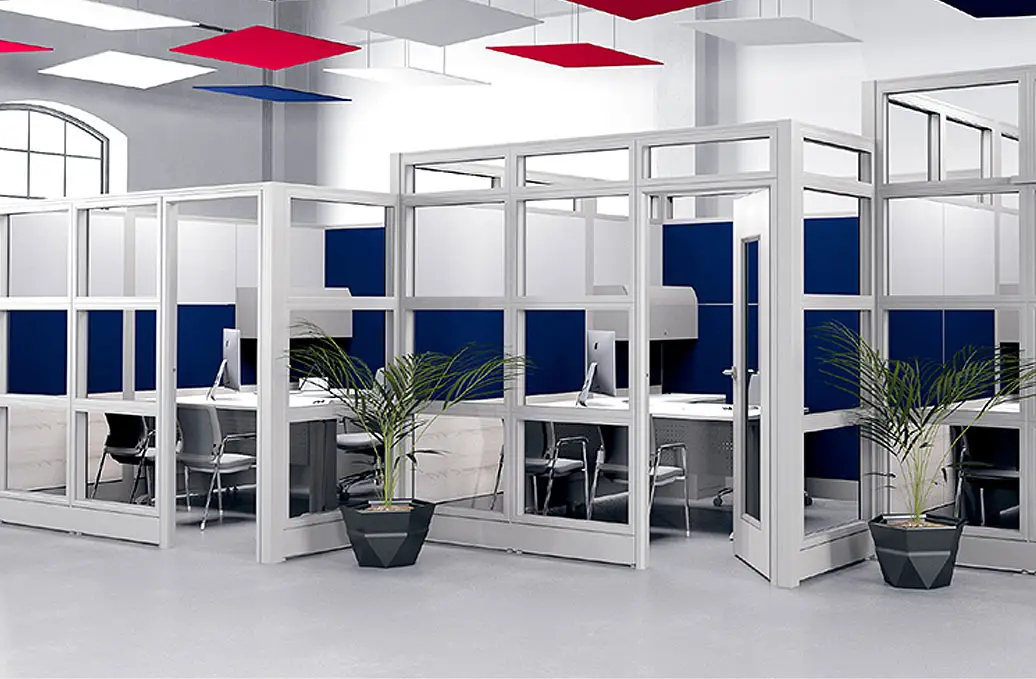 Interior Office Design featured high wall cubilcle system